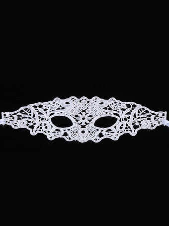 仮面舞踏会アイマスク 女性用 デイリーカジュアル コールドホワイトレース