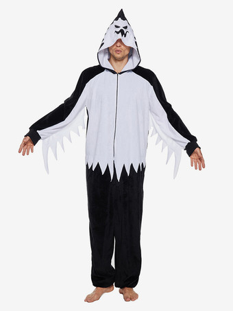 ブラック ハロウィン ハロウィンコスチューム ブラック メンズ 怖いジャンプスーツ ポリエステル カラーブロック セット ホリデーコスチューム