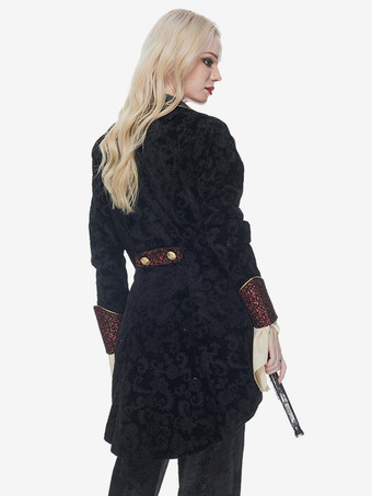 ハロウィン ハロウィンコスチューム ブラック 大人用 ジャカード ヴィンテージ イレギュラートップ ポリエステル ハロウィントップ ホリデーコスチューム