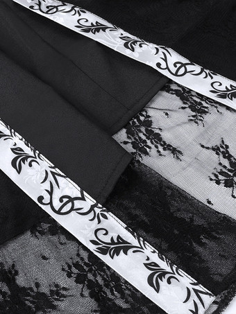 ハロウィン ハロウィンコスチューム 黒 大人用 レース レトロ マント ポリエステル ハロウィン ホリデーコスチューム