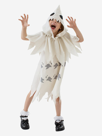 ハロウィン 子供用ハロウィンコスチューム ホワイトハロウィンセット 子供用ポリエステルフードドレス