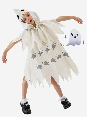 ハロウィン 子供用ハロウィンコスチューム ホワイトハロウィンセット 子供用ポリエステルフードドレス