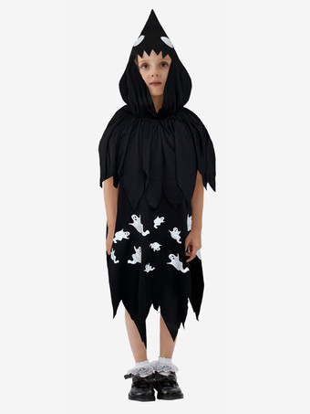 ブラック ハロウィン 子供用ハロウィンコスチューム ホワイトハロウィンセット 子供用ポリエステルフードドレス