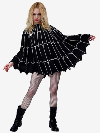 ブラック ハロウィン ハロウィンコスチューム 黒 女性用 怖いマント ポリエステル ホリデーコスチューム