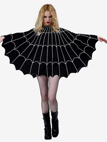 ハロウィン ハロウィンコスチューム 黒 女性用 怖いマント ポリエステル ホリデーコスチューム