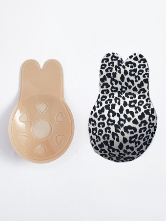 ホワイト 女性用ニプレス ヒョウ柄 リフトアップ ニップルカバー