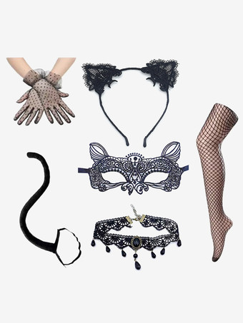 ブラウン アクセサリー アイマスク 女性用 ブラック レース パーティー セット