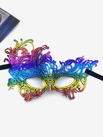 カラードマスク 仮面舞踏会 ベネチアン アイマスク ハロウィン 女性 シルバー レース パーティー