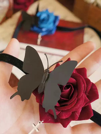 ゴシックロリータアクセサリー青い花蝶アクセサリーその他