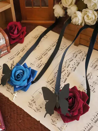 ゴシックロリータアクセサリー青い花蝶アクセサリーその他