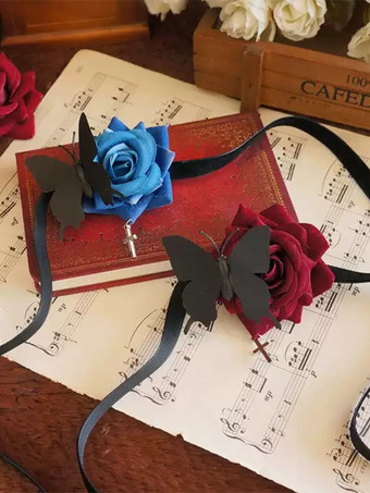 ゴシックロリータアクセサリー青い花蝶アクセサリーその他