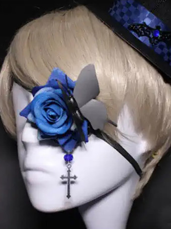 ブルー ゴシックロリータアクセサリー青い花蝶アクセサリーその他