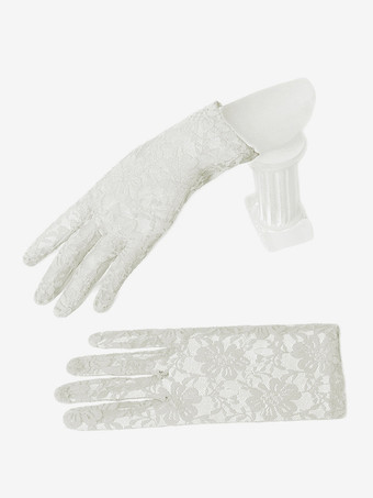 アイボリー ウェディング ショート グローブ レディース ライトピンク レース パーティー