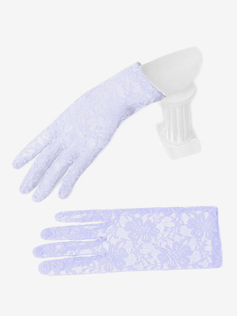 ウェディング ショート グローブ レディース ライトピンク レース パーティー