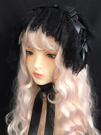 ゴシックロリータアクセサリー ホワイトレースリボン 帽子 その他