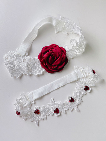 太ももガーター フラワーレッグガーターベルト レディース ブラック レース パーティー