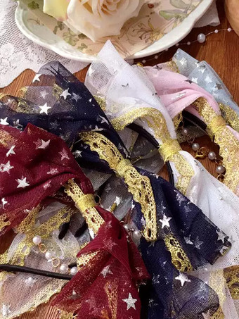 スイートロリータアクセサリー黒リボンレースヘッドウェアその他