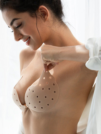 肌色プッシュアップニップルカバー 粘着性 通気性 再利用可能