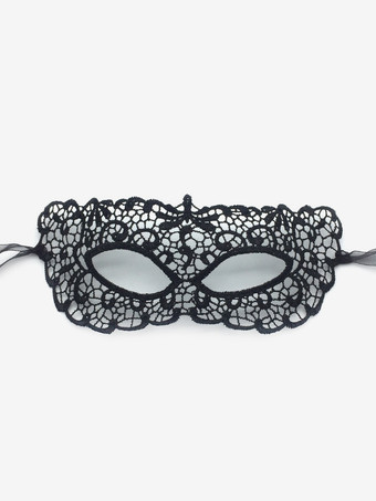 ブラック 女性パーティー ディープグレー レース 仮面舞踏会マスク パーティーコスチューム