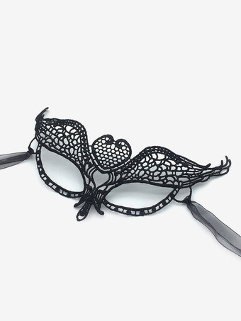 ダークグレー 女性パーティー ディープグレー レース 仮面舞踏会マスク パーティーコスチューム