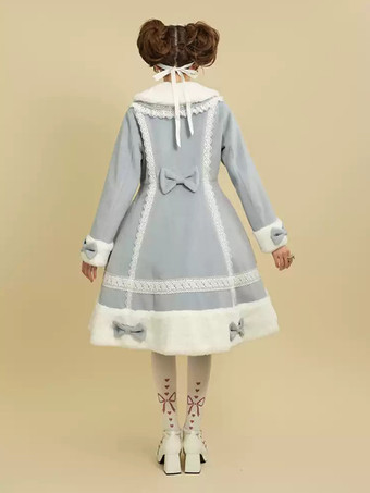 ロココ風ロリータコート ピンクコート リボン フリル オーバーコート ポリエステル 冬用ロリータアウター