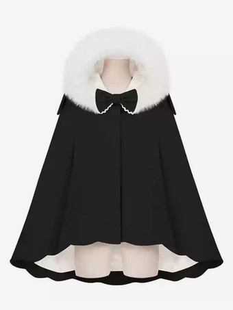 ブラック スイートロリータコート ピンクコート リボン フリル オーバーコート ポリエステル 秋 ロリータ アウター