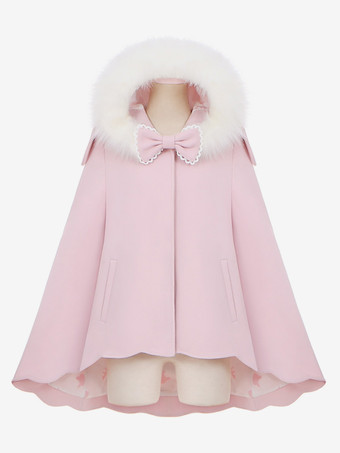 スイートロリータコート ピンクコート リボン フリル オーバーコート ポリエステル 秋 ロリータ アウター