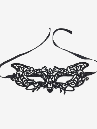 グレイ仮面舞踏会 パーティー マスク コスチューム 女性 デート ディープグレー レース マスク
