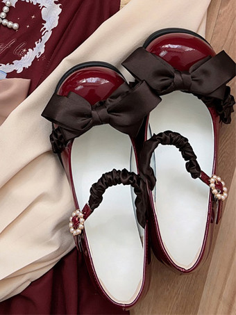 Sweet Lolita Footwear Light Sky Blue Bows Lace PU Leather Chunky Heel Lolita Pumps