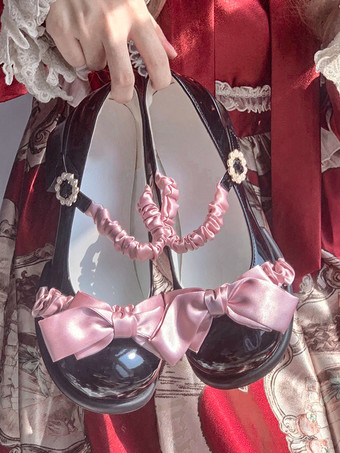 Sweet Lolita Footwear Light Sky Blue Bows Lace PU Leather Chunky Heel Lolita Pumps