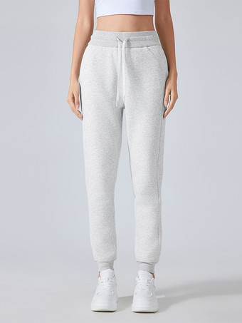 ライトグレーパンツ ブラック ポリエステル ウエストラインなし ズボン