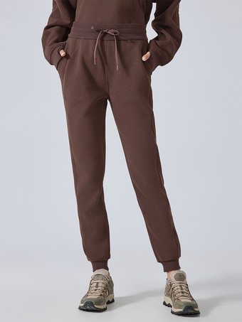 ディープブラウンパンツ ブラック ポリエステル ウエストラインなし ズボン