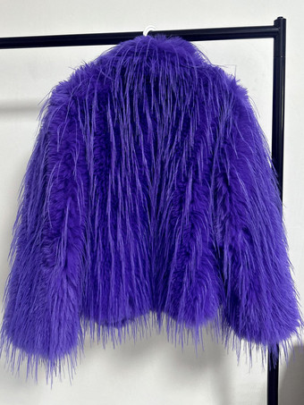 フリンジ付きフェイクファーコート ノッチラペル 環境に優しい女性用冬用ジャケット 2025