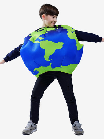 ブルー 子供用ハロウィンコスチューム ブルー ハロウィン ポリエステルセット 子供用トップ