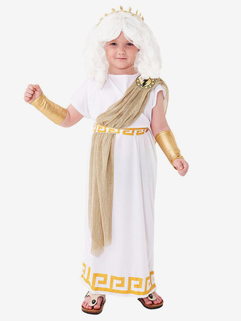 ホワイト 子供用ハロウィンコスチューム ホワイトハロウィンセット 子供用ポリエステルドレス