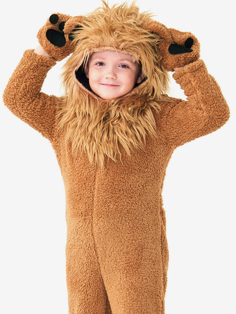 子供用ハロウィンコスチューム コーヒーブラウン ハロウィンセット 子供用ポリエステルジャンプスーツ 手袋