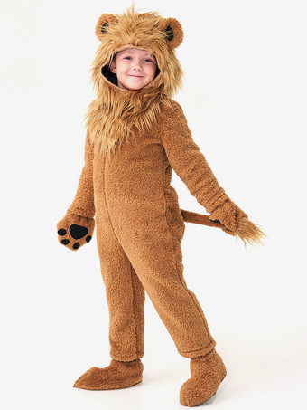 子供用ハロウィンコスチューム コーヒーブラウン ハロウィンセット 子供用ポリエステルジャンプスーツ 手袋