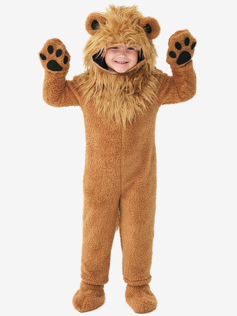 子供用ハロウィンコスチューム コーヒーブラウン ハロウィンセット 子供用ポリエステルジャンプスーツ 手袋