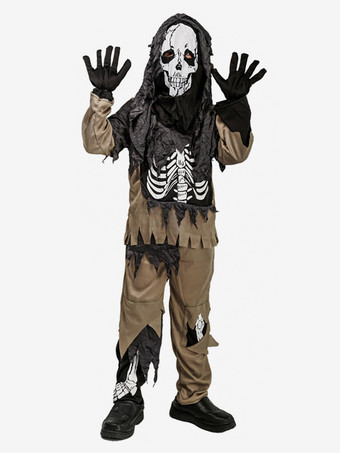 ブラウン ハロウィン 子供用ハロウィンコスチューム コーヒーブラウン ハロウィンセット 子供用ポリエステルパンツトップ