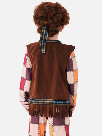 子供用ハロウィンコスチューム ディープブラウン ハロウィンポリエステルセット 子供用トップパンツ