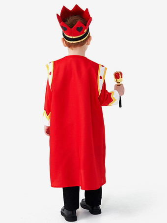 子供用ハロウィンコスチューム レッド ハロウィン ポリエステルセット 子供用帽子トップ