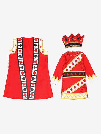 子供用ハロウィンコスチューム レッド ハロウィン ポリエステルセット 子供用帽子トップ