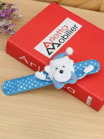 ライトスカイブルースラップブレスレット スラップバンド 子供用 クリスマスおもちゃ トナカイライト