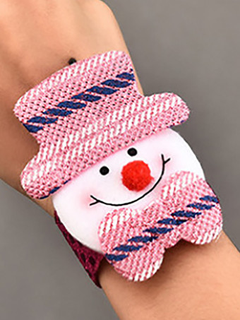 ピンクスラップブレスレット スラップバンド 子供用サンタおもちゃ