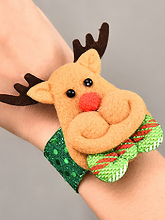 ブラウン スラップブレスレット スラップバンド 子供用サンタおもちゃ