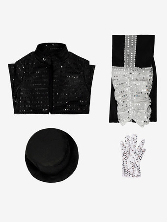 子供用ハロウィンコスチューム ブラックハロウィンセット 子供用ポリエステルオーバーコートパンツ