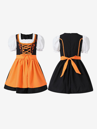 オレンジ ハロウィン 子供用ハロウィンコスチューム ライトスカイブルー ハロウィン ポリエステルセット 子供用ドレス