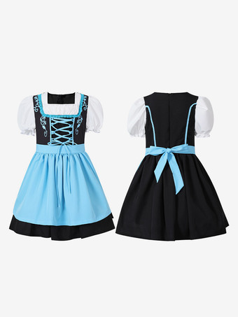 ライトスカイブルーハロウィン 子供用ハロウィンコスチューム ライトスカイブルー ハロウィン ポリエステルセット 子供用ドレス