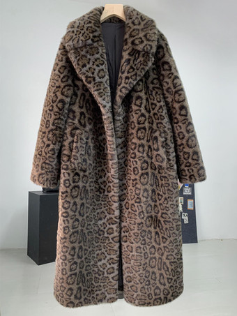 フェイクファーコート オーバーサイズ ターンダウンカラー シック 冬 ロングジャケット 2026