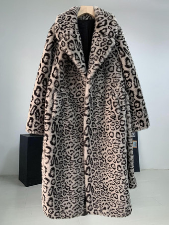 フェイクファーコート オーバーサイズ ターンダウンカラー シック 冬 ロングジャケット 2026